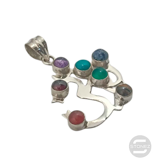 58714 Colgante Plata 925 Om 7 Chakras 35 mm Aprox