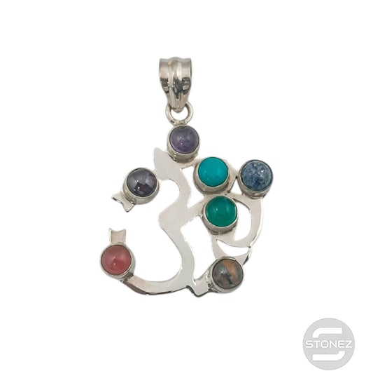 58714 Colgante Plata 925 Om 7 Chakras 35 mm Aprox