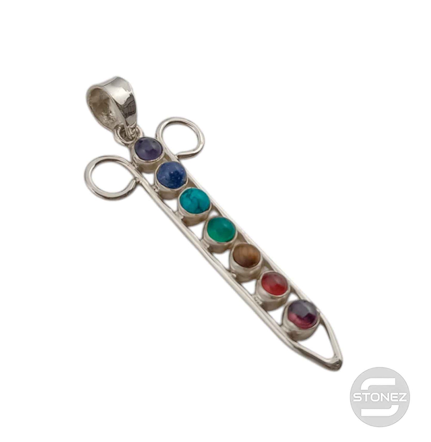 58721 Colgante Plata 925 7 Chakras 47 mm Aprox