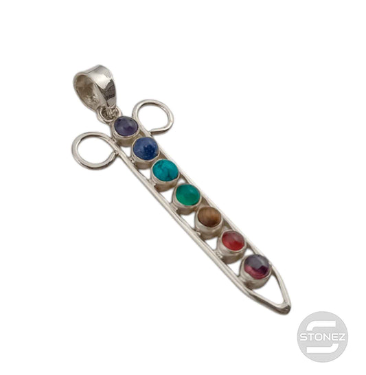 58721 Colgante Plata 925 7 Chakras 47 mm Aprox
