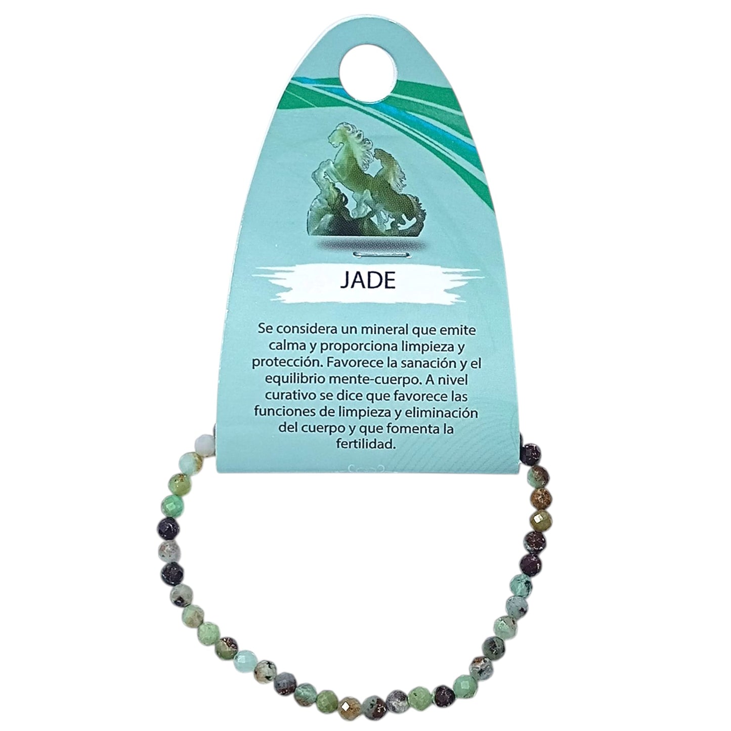 Pulsera Facetada Piedra Natural Jade 4 mm Ref: 600604259