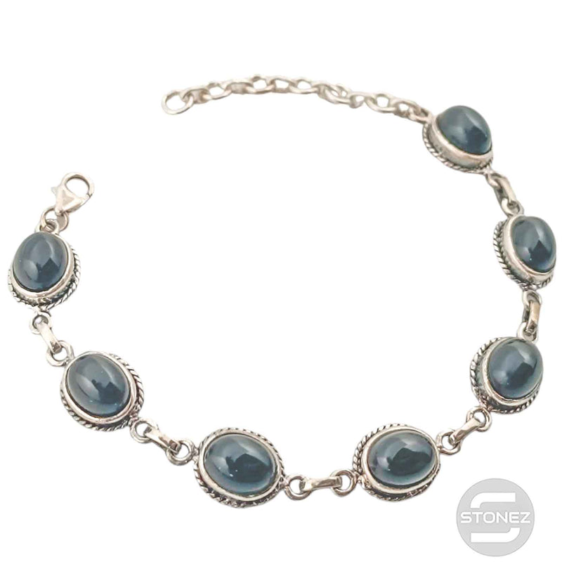 Carregue a imagem no visualizador da galeria, 58882 Pulsera Plata 925 Con Piedras Onix 16+3 Cms Aprox
