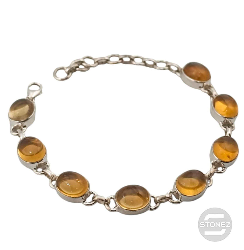 Carregue a imagem no visualizador da galeria, 58886 Pulsera Plata 925 Con Piedras Citrino 16+3 Cms Aprox
