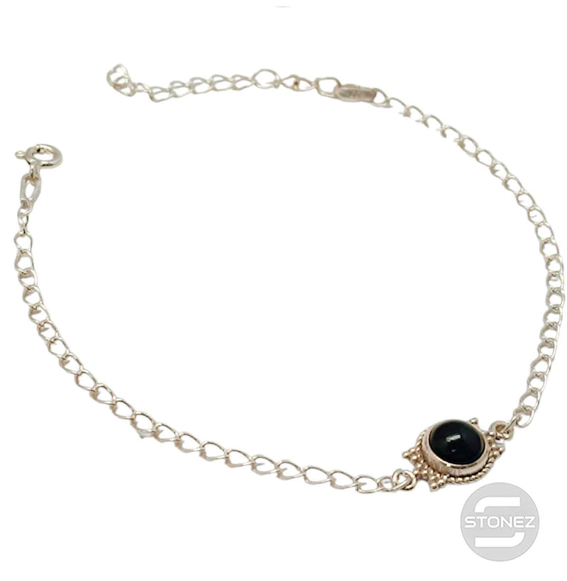 Carregue a imagem no visualizador da galeria, 59519-04 Pulsera Plata 925 Con Piedra Onix 17+3 Cms Aprox
