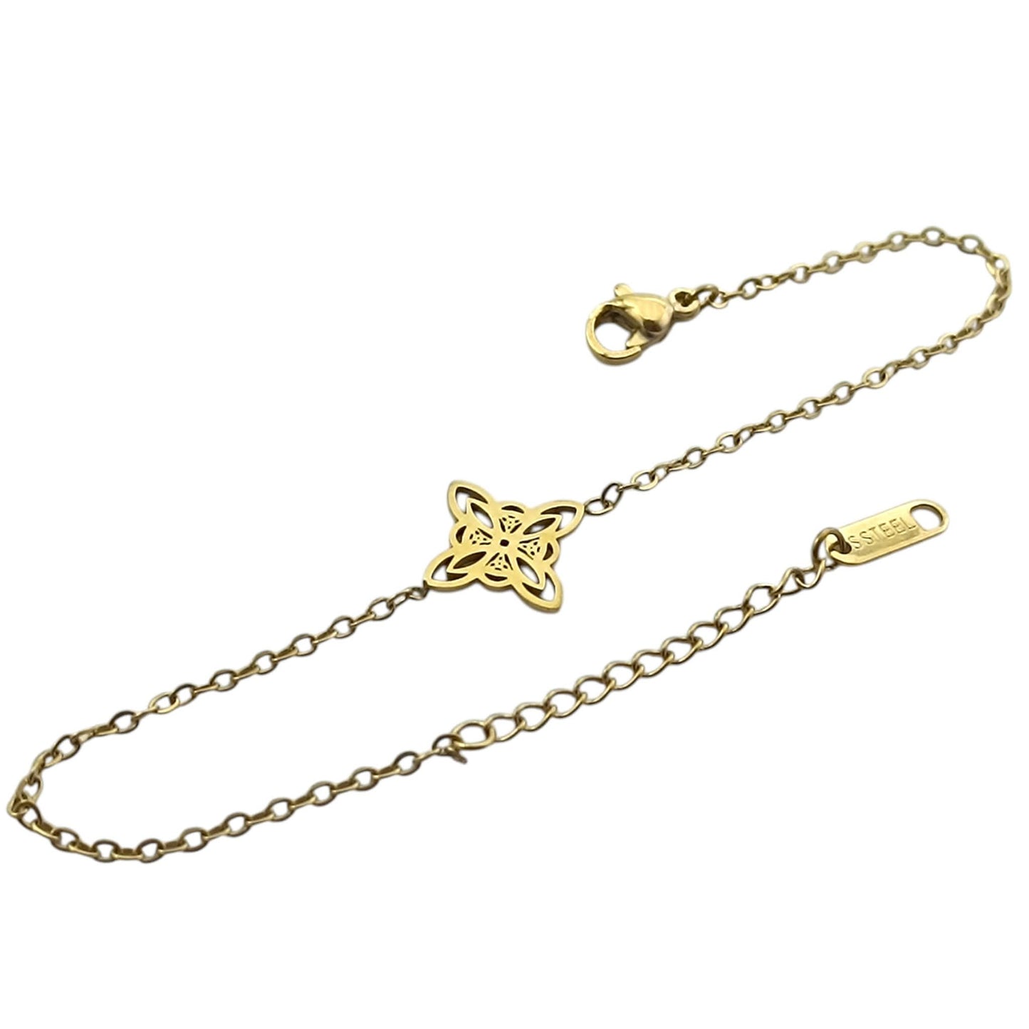 Pulsera Acero Con Dije Nudo De Bruja Largo 18cms Aprox Ref: 600104444-06