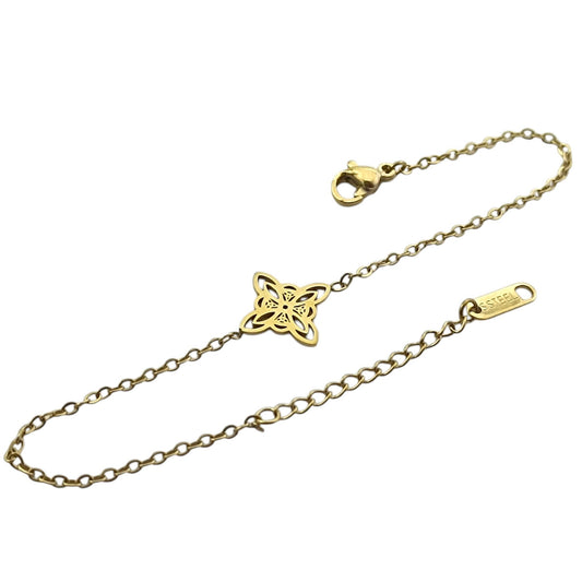 Pulsera Acero Con Dije Nudo De Bruja Largo 18cms Aprox Ref: 600104444-06