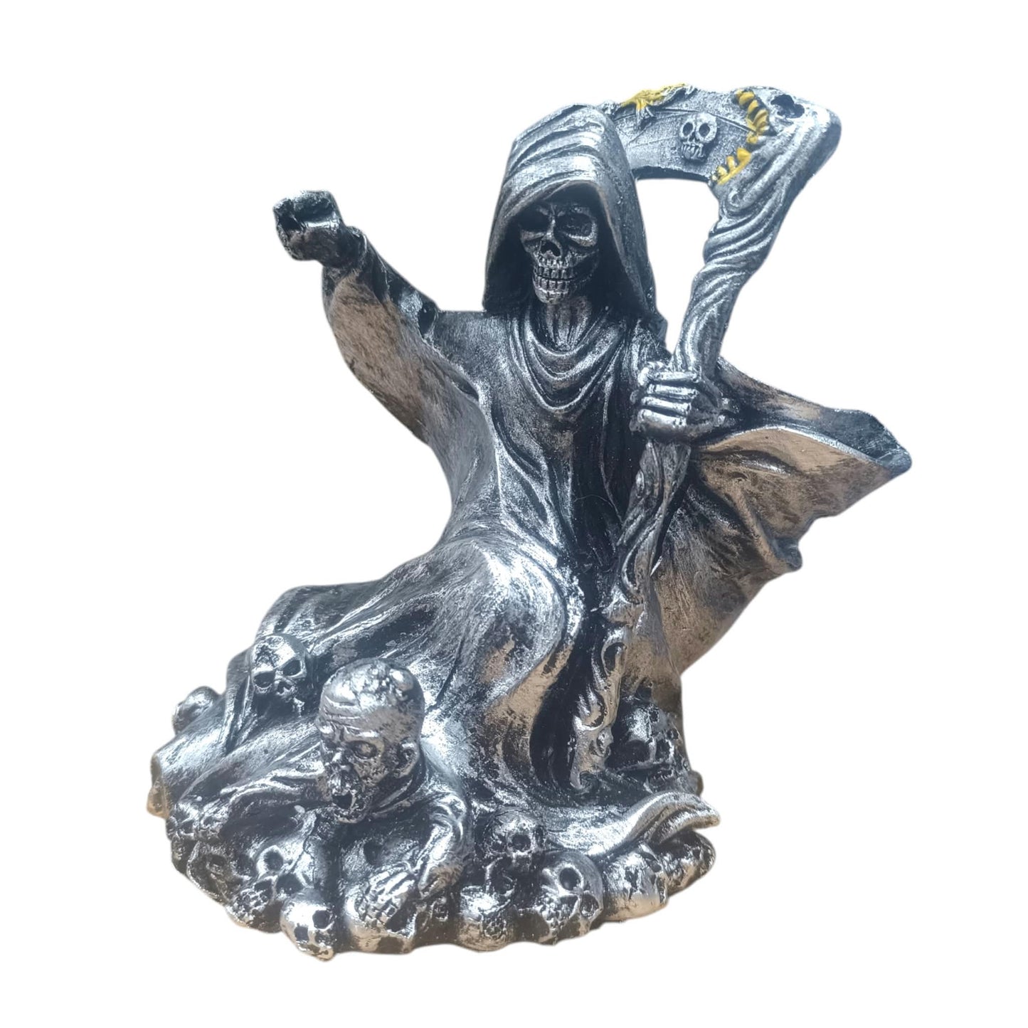 Figura En Resina Santa Muerte 20 Cms Aprox Plata REF: 600104471