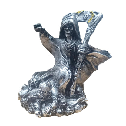 Figura En Resina Santa Muerte 20 Cms Aprox Plata REF: 600104471
