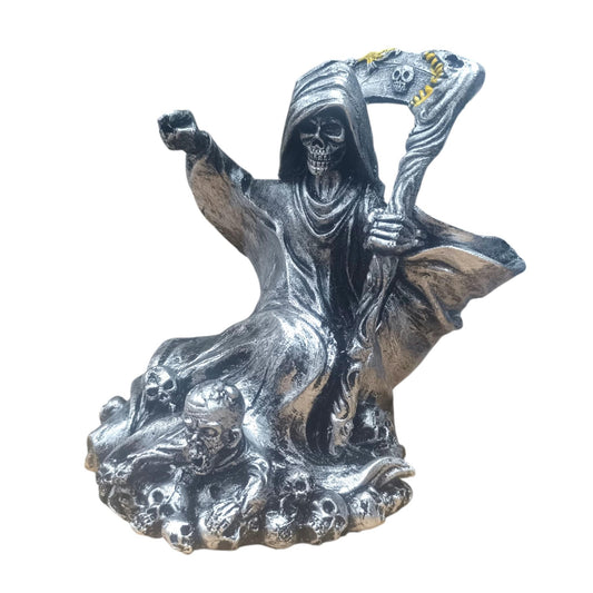 Figura En Resina Santa Muerte 20 Cms Aprox Plata REF: 600104471