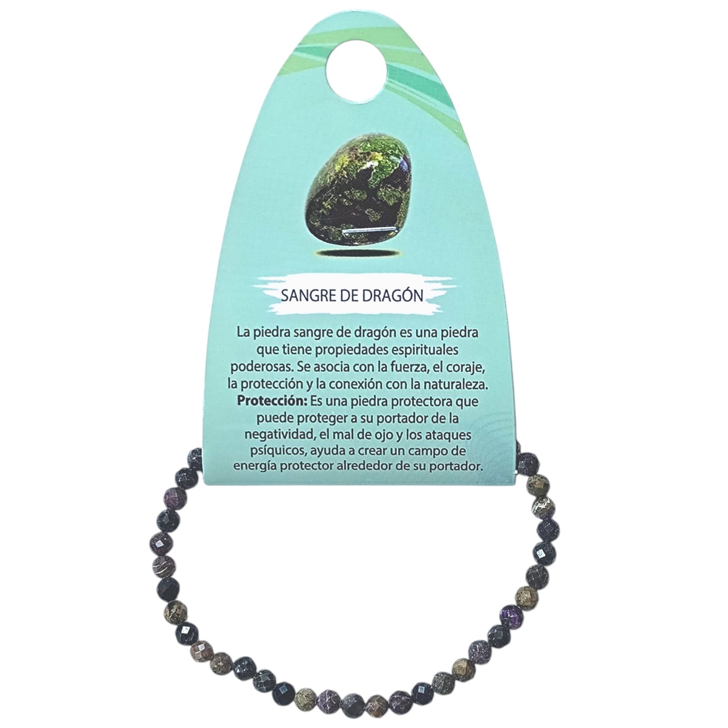 Pulsera Facetada Piedra Natural Sangre De Dragon 4 mm Ref: 600604251
