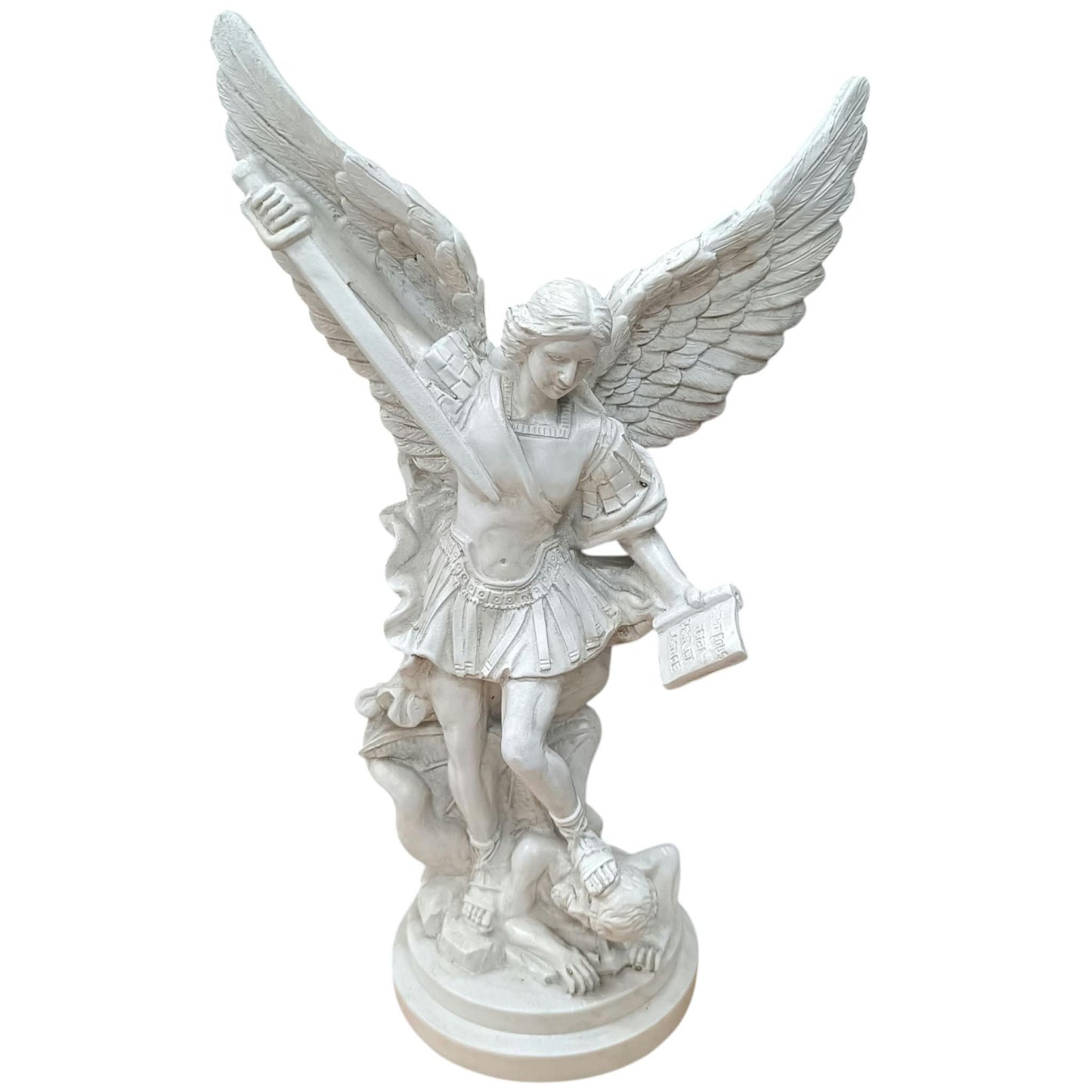 Figura Arcangel San Miguel 40 Cms Aprox Color Blanco 600104470