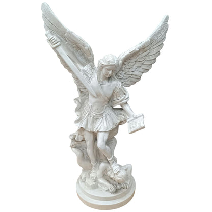 Figura Arcangel San Miguel 40 Cms Aprox Color Blanco 600104470