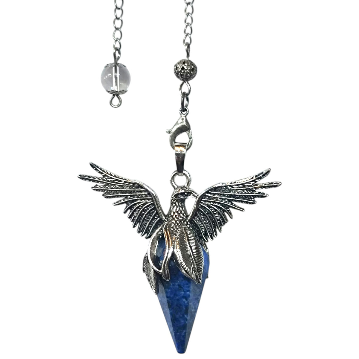 Pendulo Ave Fenix Con Piedra Natural Lapislazuli 5 Cms Aprox REF: 600104527