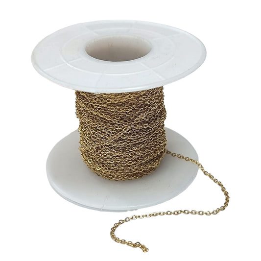 Rollo Cadena Acero Dorado 0.3 mm 10 metros Ref 600102284