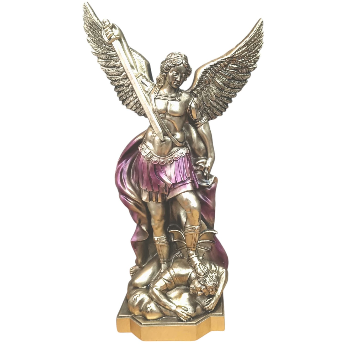 Figura Arcangel San Miguel 40 Cms Aprox Color Morado 600104469