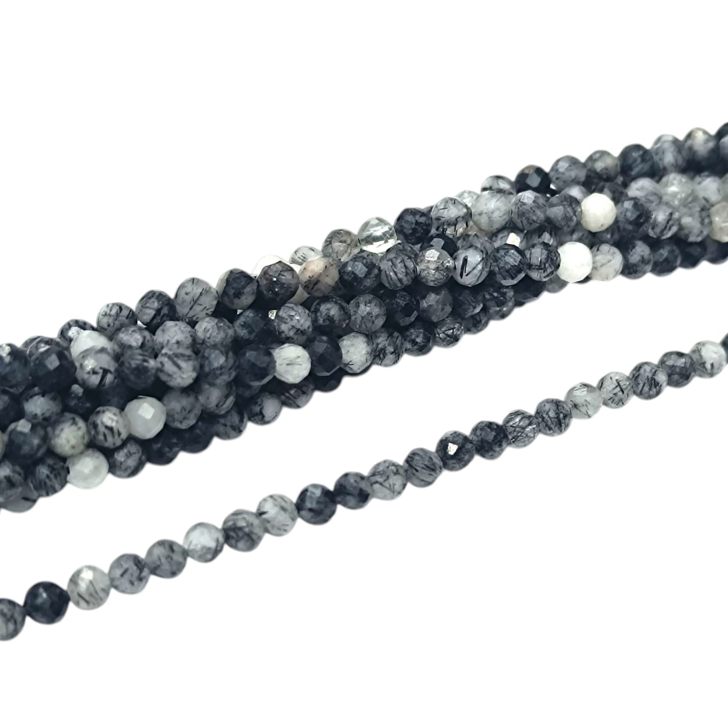 Tira Facetada 4 mm Cuarzo Turmalinado Ref 43414