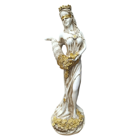Figura Diosa Fortuna Resina Tamaño 30 Cms Aprox 600104139 Blanco