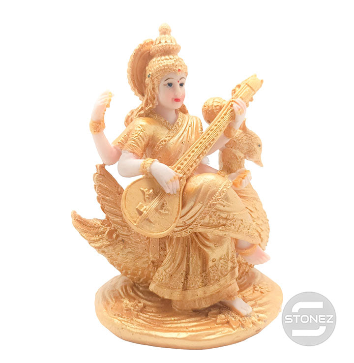 Carregue a imagem no visualizador da galeria, 600101454 Figura En Resina Saraswati 17 X 14 Cms Aprox.
