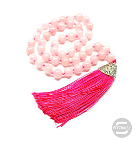 600101463-02 Codigo Sagrado 45 Cuentas Cuarzo Rosa Bolas 8mm