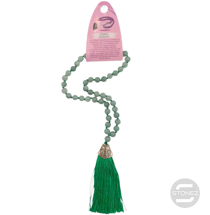 600101463-213 Codigo Sagrado 45 Cuentas Jade Teñido Verde Bola 8mm. - stonez