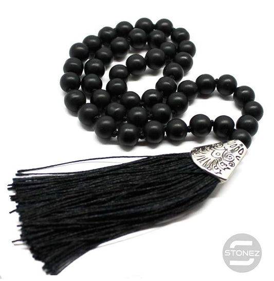 600101463-33 Codigo Sagrado 45 Cuentas Imitación Shungita Bola 8mm