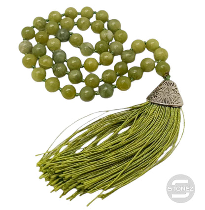 600101463-44 Codigo Sagrado 45 Cuentas Jade Vietnamita Bola 8mm - stonez