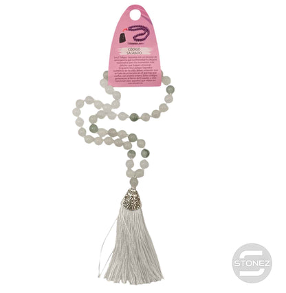 600101464-93 Codigo Sagrado 45 Cuentas Jade Blanco Bola 8mm.