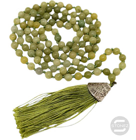 600101466-44 Japa Mala 108 Cuentas Jade Vietnamita Bola 6mm