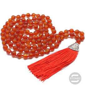 600101471-07 Japa Mala 108 Cuentas Carneola Bola 8mm