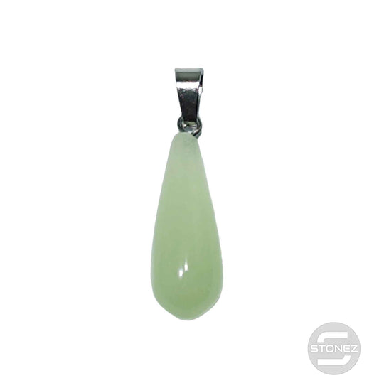 600102050 Colgante Lagrima Piedra Fluorescente 28 mm Aprox Con En Metal