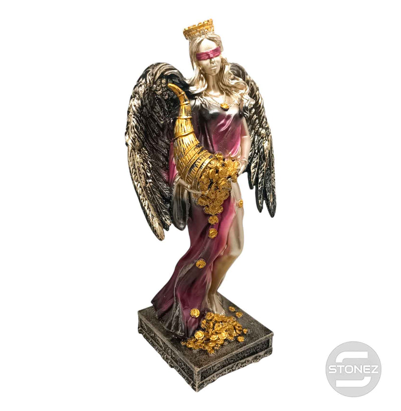 Cargue la imagen en el visor de la galería, 600102136-02 FIgura Diosa De La Fortuna Con Alas 35 Cms Aprox Color Cobre/Rojo (SOLO PARA RECOGER EN TIENDA O ENVIOS BAJO SU RESPONSABILIDAD)
