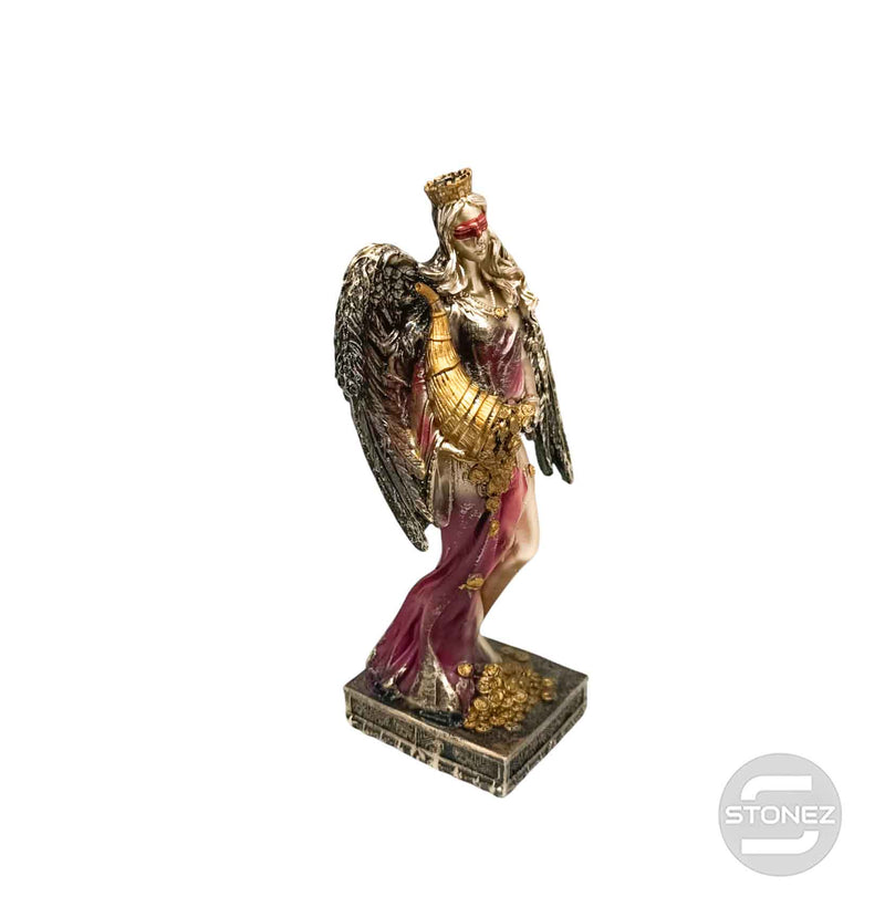 Cargue la imagen en el visor de la galería, 600102138-02 Figura Diosa De La Fortuna Con Alas 20 Cms Aprox Color Cobre/Rosa
