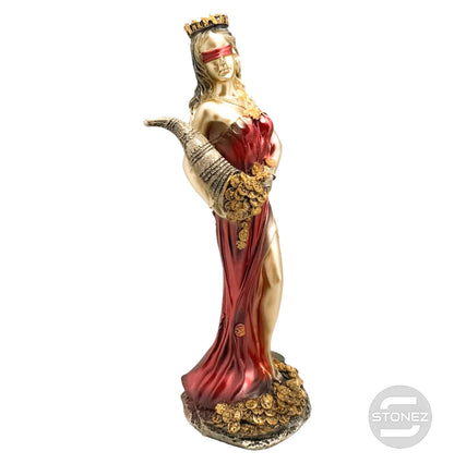 600102139-02 Figura Diosa De La Fortuna 31 Cms Aprox Color Dorada/Rojo
