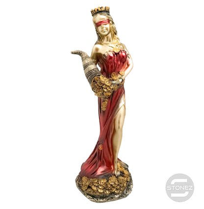 600102139-02 Figura Diosa De La Fortuna 31 Cms Aprox Color Dorada/Rojo