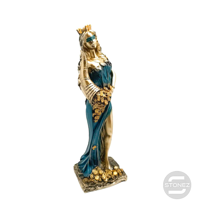 Cargue la imagen en el visor de la galería, 600102140-01 Figura Diosa De La Fortuna 28 Cms Aprox Color Dorado/Azul (SOLO PARA RECOGER EN TIENDA O ENVIOS BAJO SU RESPONSABILIDAD)
