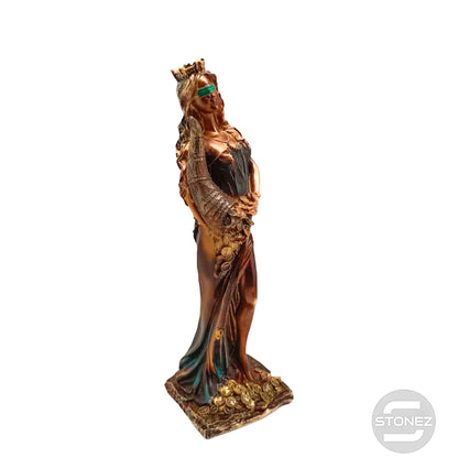 600102140-03 Figura Diosa De La Fortuna 28 Cms Aprox Color Cobre/Verde