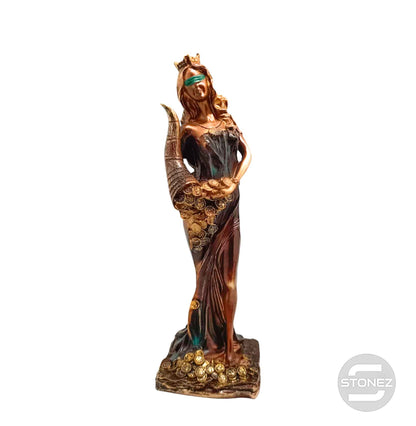 600102140-03 Figura Diosa De La Fortuna 28 Cms Aprox Color Cobre/Verde