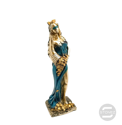 600102141-01 Figura Diosa De La Fortuna 26 Cms Aprox Color Dorado/Azul