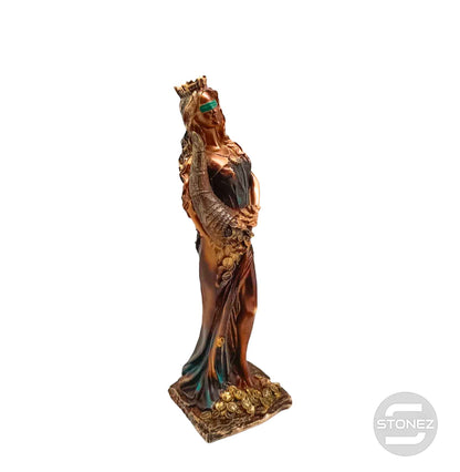 600102141-03 Figura Diosa De La Fortuna 26 Cms Aprox Color Cobre/Verde