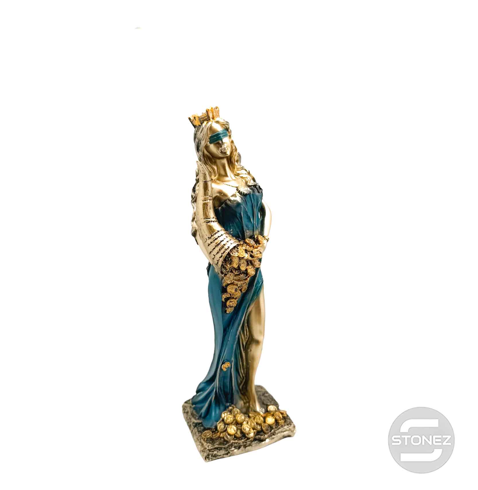 600102142-01 Figura Diosa De La Fortuna 21 Cms Aprox Color Dorado/Azul (SOLO PARA RECOGER EN TIENDA O ENVIOS BAJO SU RESPONSABILIDAD)