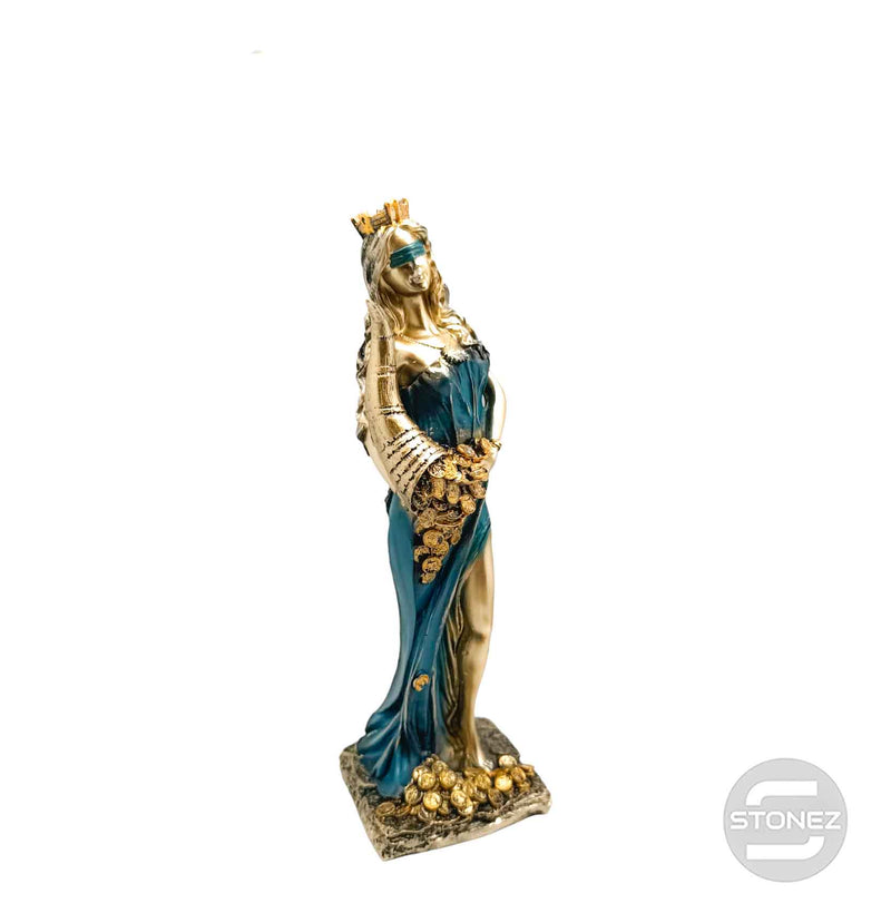 Cargue la imagen en el visor de la galería, 600102142-01 Figura Diosa De La Fortuna 21 Cms Aprox Color Dorado/Azul (SOLO PARA RECOGER EN TIENDA O ENVIOS BAJO SU RESPONSABILIDAD)
