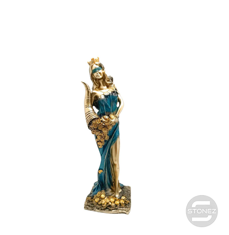 Cargue la imagen en el visor de la galería, 600102142-01 Figura Diosa De La Fortuna 21 Cms Aprox Color Dorado/Azul (SOLO PARA RECOGER EN TIENDA O ENVIOS BAJO SU RESPONSABILIDAD)
