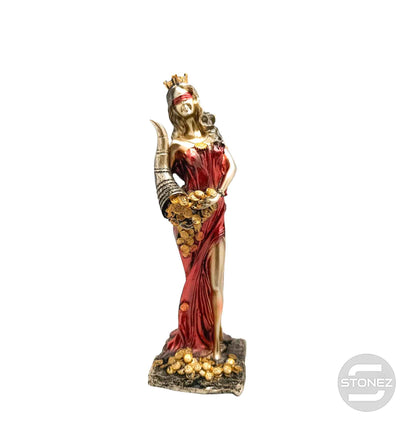 600102142-02 Figura Diosa De La Fortuna 21 Cms Aprox Color Dorado/Rojo