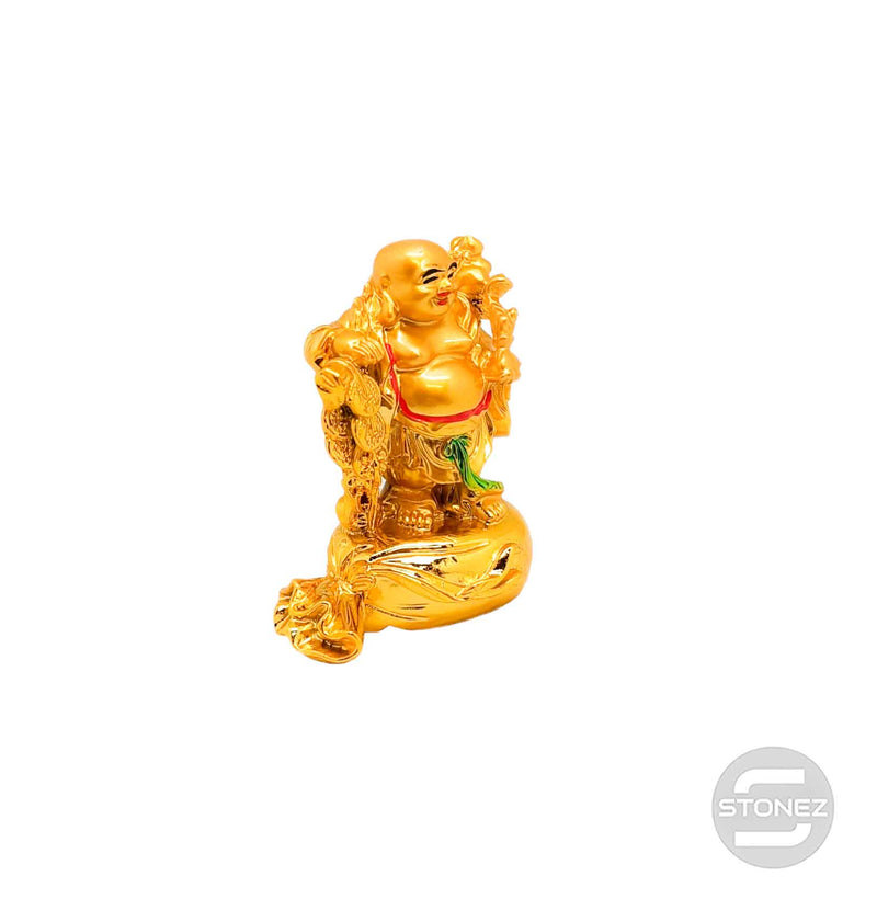 Cargue la imagen en el visor de la galería, 600102150-01 Figura Buda Paz En Resina 8 Cms Aprox Color Dorado
