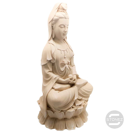 600102153-01 Figura En Resina Quan Yin 44 Cms Aprox. Color Crema (Solo Recogida En Tienda)