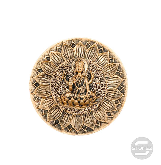 600102171-02 Porta Incienso Laxmi En Resina 9,5 Cms Aprox En Color Bronce