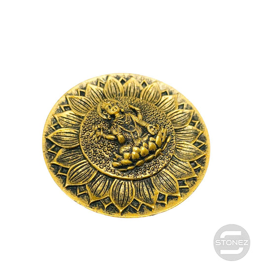 600102171-02 Porta Incienso Laxmi En Resina 9,5 Cms Aprox En Color Oro