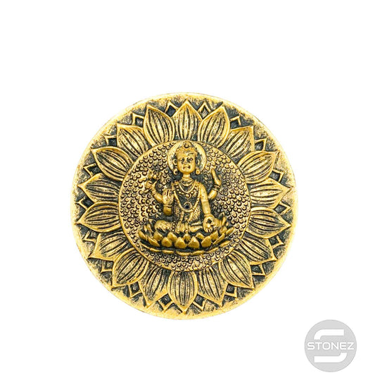600102171-02 Porta Incienso Laxmi En Resina 9,5 Cms Aprox En Color Oro