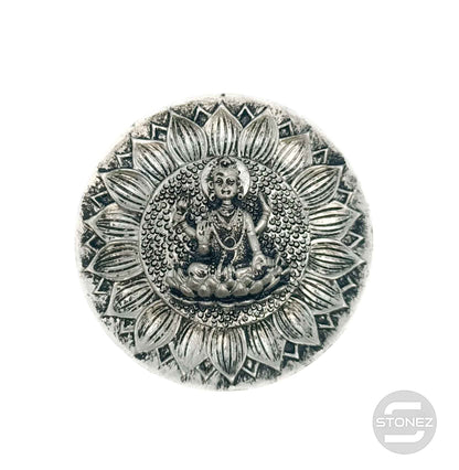 600102171-02 Porta Incienso Laxmi En Resina 9,5 Cms Aprox En Color Plata