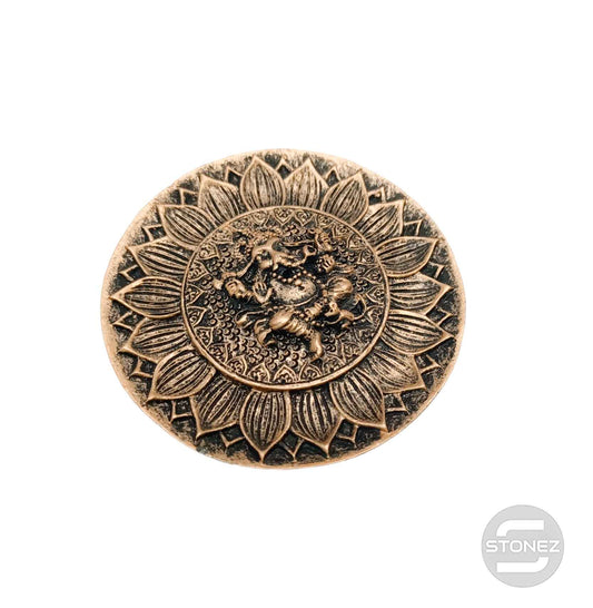 600102171-03 Porta Incienso Ganesha En Resina 9,5 Cms Aprox En Color Bronce.